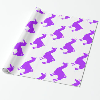Cadeau Papier d'emballage de lama pourpre