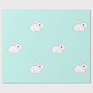 Cadeau Papier d'emballage de lapin blanc