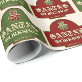 Cadeau Papier d'emballage de l'atelier du Père Noël