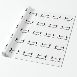 Cadeau Papier d'emballage de levage de poids de barre
