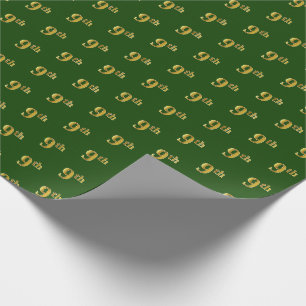 Cadeau Papier d'emballage de l'événement Faux Or 9ème (Ne