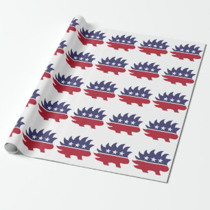 Cadeau Papier d'emballage de logo libertaire de partie