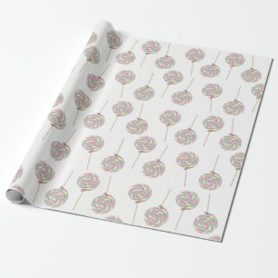 Cadeau Papier d'emballage de lucette rose de remous