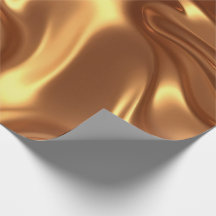 Papier d'emballage de luxe en soie dorée liquide