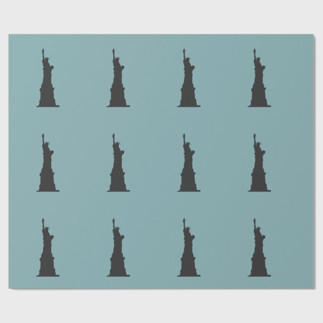 Cadeau Papier d'emballage de Madame Liberty (Plat)