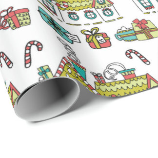 Cadeau Papier d'emballage de maisons de vacances