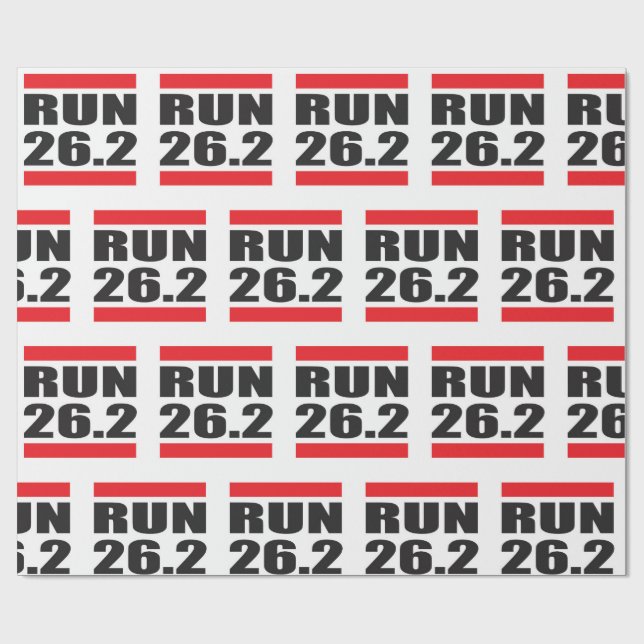 Cadeau Papier d'emballage de marathon (Plat)