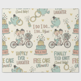 Cadeau Papier d'emballage de mariage drôle