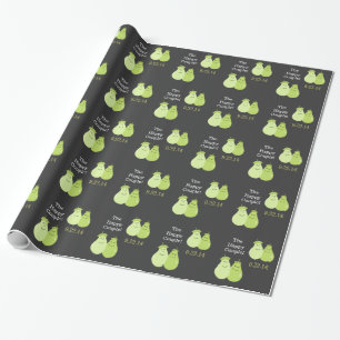 Cadeau Papier d'emballage de mariage Perfect Pear / Pair