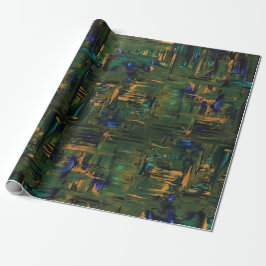 Cadeau Papier d'emballage de miroitement vert