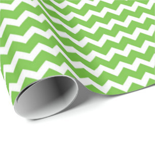 Cadeau Papier d'emballage de motif blanc de Chevron de