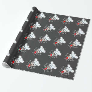 Cadeau Papier d'emballage de motif de cuisinier de chef