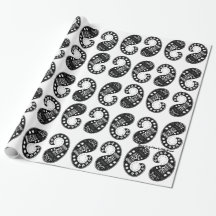 Papier d'emballage de motif de Paisley