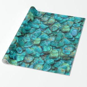 Cadeau Papier d'emballage de motif de turquoise