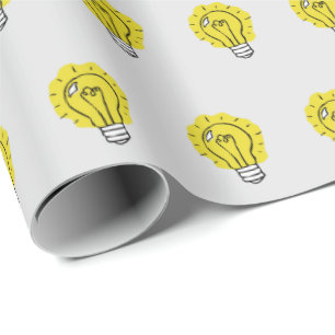 Cadeau Papier d'emballage de motif d'idée d'ampoule