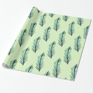 Cadeau Papier d'emballage de motif d'usine d'aquarelle