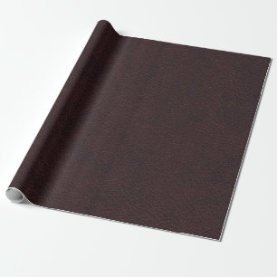 Cadeau Papier d'emballage de motif en cuir foncé