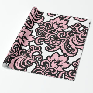 Cadeau Papier d'emballage de motif floral de Damak