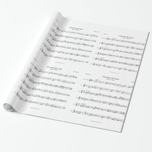 Cadeau Papier d'emballage de musique de feuille