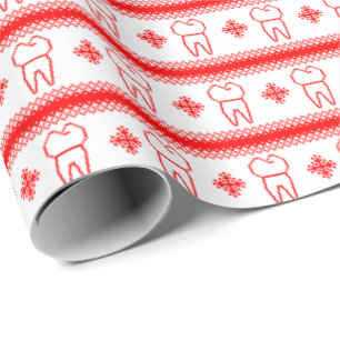 Cadeau Papier d'emballage de neige de dent