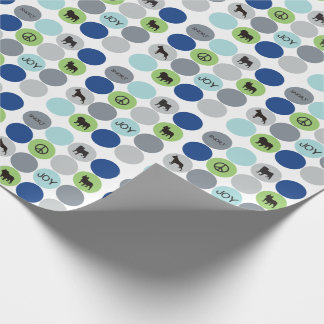 Cadeau Papier d'emballage de nez court - bleu