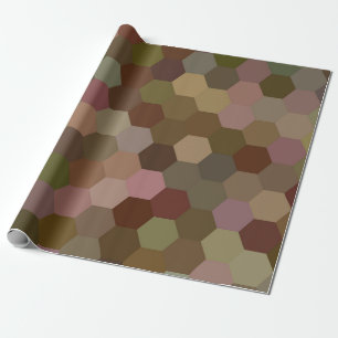 Cadeau papier d'emballage de nid d'abeille brun
