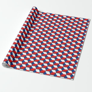 Cadeau Papier d'emballage de nid d'abeilles de drapeau de