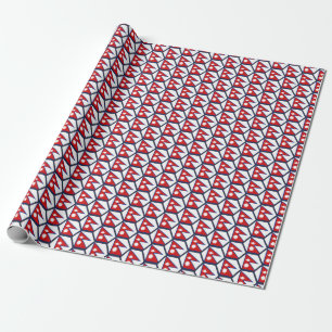 Cadeau Papier d'emballage de nid d'abeilles de drapeau du