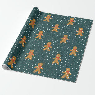 Cadeau Papier d'emballage de Noël à motif de bonhomme en 
