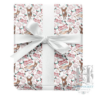 Cadeau Papier d'emballage de Noël Âne Capricieux