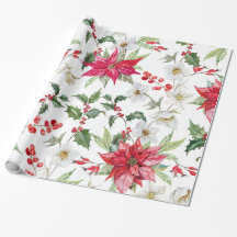 Papier d'emballage de Noël (blanc)