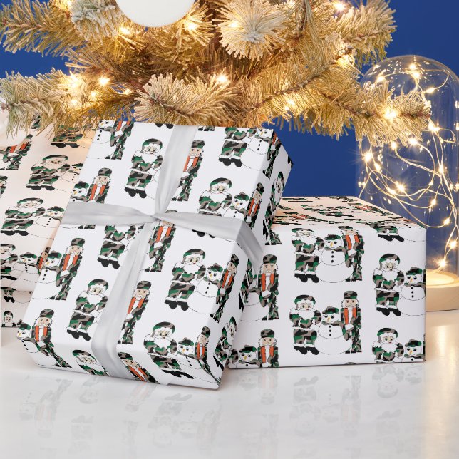 Cadeau Papier d'emballage de Noël, Camo Noël (Vacances)