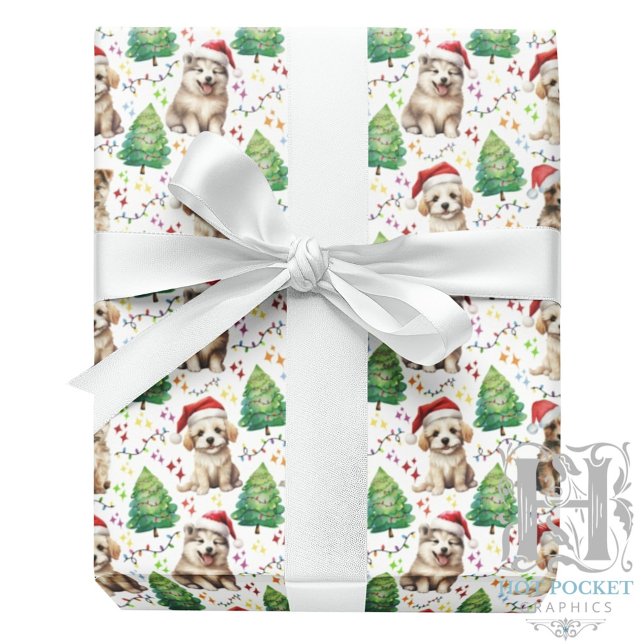 Cadeau Papier d'emballage de Noël Chien (Créateur téléchargé)