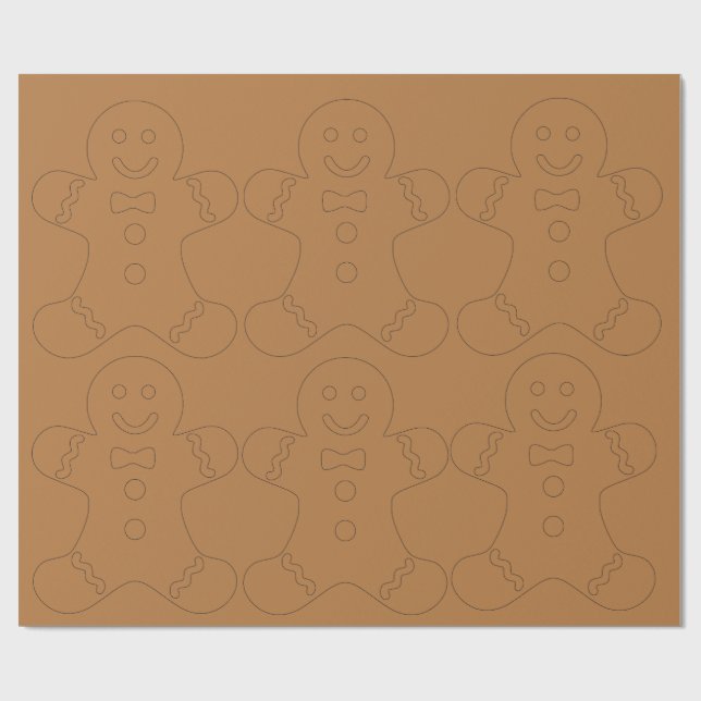 Cadeau Papier d'emballage de Noël classique de pain (Plat)