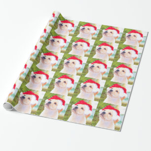 Cadeau Papier d'emballage de Noël de chiot de labrador