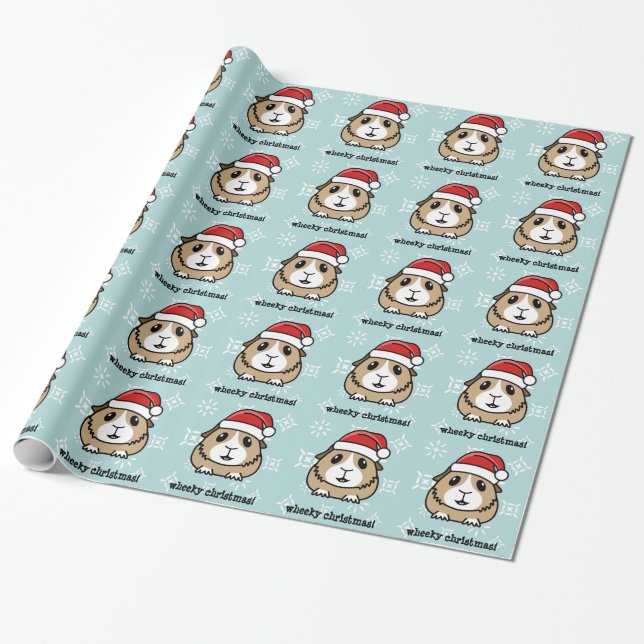 Cadeau Papier d'emballage de Noël de cobaye de bande (Déroulé)