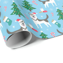 Papier d'emballage de Noël de costaud sibérien