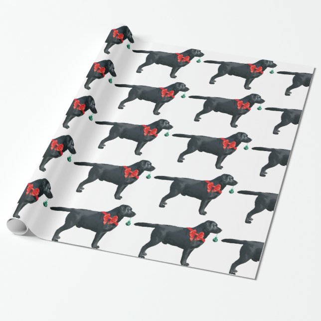 Cadeau Papier d'emballage de Noël de Labrador (Déroulé)