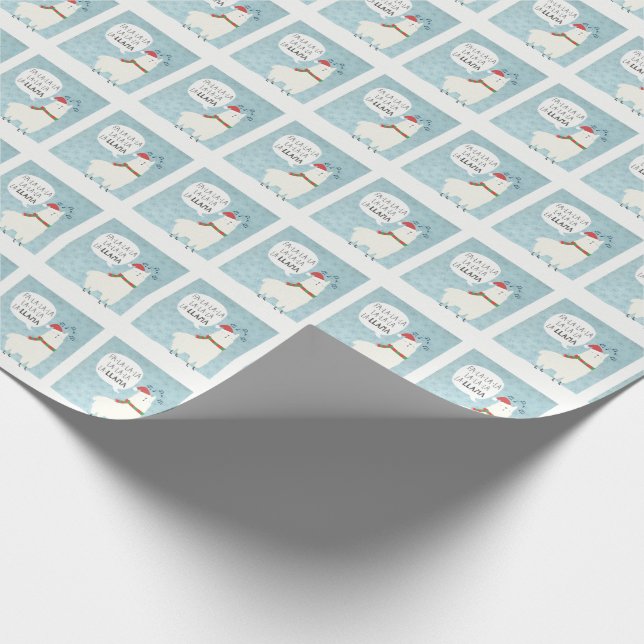 Cadeau Papier d'emballage de Noël de lama (Coin)