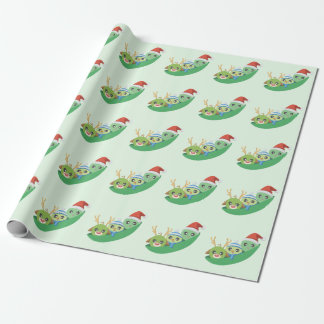 Cadeau Papier d'emballage de Noël de motif mignon de pois
