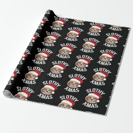 Cadeau Papier d'emballage de Noël de paresse de Noël de
