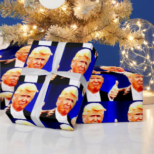 Cadeau  Papier d'emballage de NOËL DONALD TRUMP