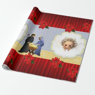 Cadeau Papier d'emballage de Noël Jésus Ange