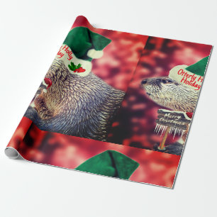 Cadeau Papier d'emballage de Noël joyeux de Cute River O