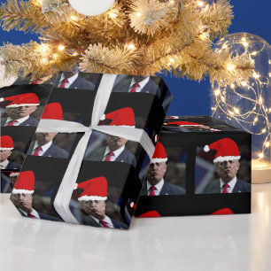 CADEAU PAPIER D'EMBALLAGE DE NOËL KISS DONALD TRUMP