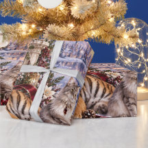 Papier d'emballage de Noël Luxueux Boisée Blush Ma