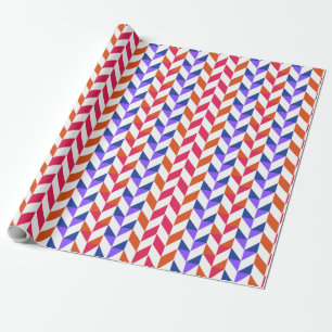 Cadeau Papier d'emballage de Noël motif géométrique