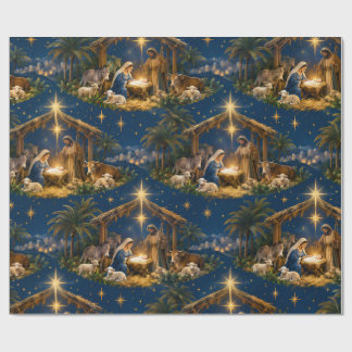 Cadeau Papier d'emballage de Noël Nativité