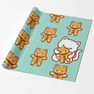 Cadeau Papier d'emballage de Noël - pain d'épice affam