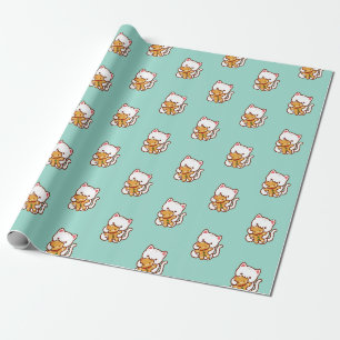 Cadeau Papier d'emballage de Noël - pain d'épice affam
